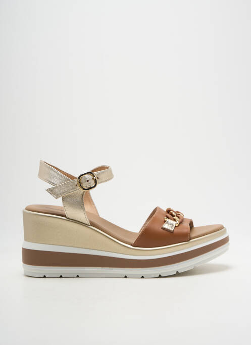 Sandale/Pantofi decupați auriu NERO GIARDINI femeie