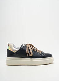 Adidași material neted toc plat până la 3 cm negru NERO GIARDINI femme