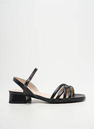 Sandale/pantofi decupați material neted toc plat până la 3 cm negru NERO GIARDINI femme