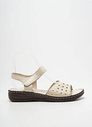 Sandale/pantofi decupați material neted toc plat până la 3 cm bej CAPRICE femme