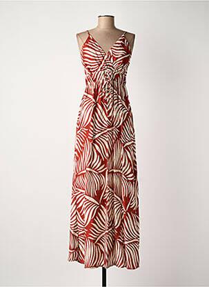 Rochie lungă portocaliu OU FASHION femeie