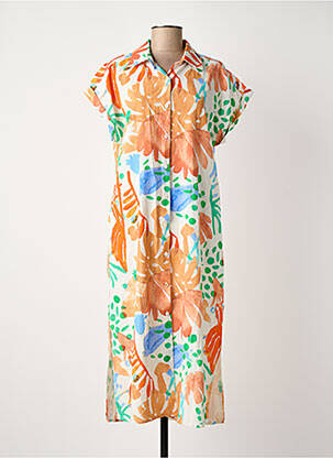 Rochie midi portocaliu ROSA FASHION femeie