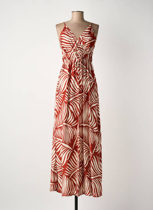 Rochie lungă portocaliu OU FASHION femeie