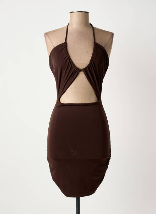 Rochie scurtă maro SANDY femeie