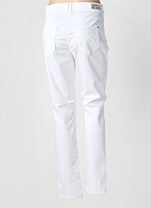 Pantalon slim țesătură poplin mărime normală alb GARDEUR femeie