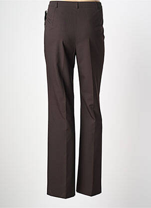 Pantalon drept țesătură crep talie înaltă maro FRANK WALDER femeie