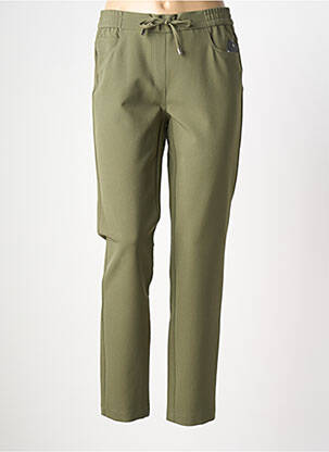 Pantalon slim talie elastică mărime normală verde FRANK WALDER femeie