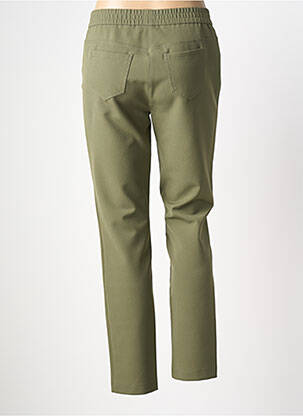 Pantalon slim talie elastică mărime normală verde FRANK WALDER femeie