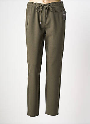 Pantalon slim talie elastică mărime normală verde FRANK WALDER femeie