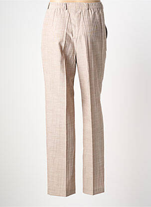 Pantalon drept talie cu cleme talie înaltă bej NONET femeie