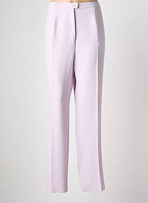 Pantalon drept țesătură crep talie înaltă violet KARTING femeie