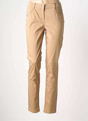 Pantalon slim bej GARDEUR femeie