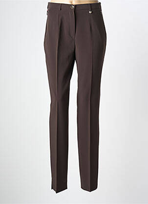 Pantalon slim talie înaltă talie înaltă maro BRUNO SAINT HILAIRE femeie