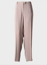 Pantalon drept țesătură crep mărime normală bej NONET femme