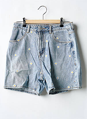 Șort țesătură denim albastru LE TEMPS DES CERISES fată