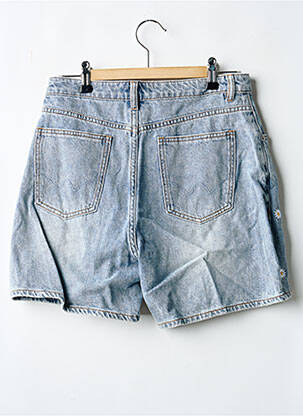 Șort țesătură denim albastru LE TEMPS DES CERISES fată