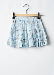 Fustă midi țesătură poplin albastru LEVV LABEL fille