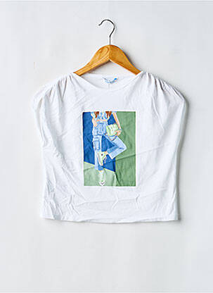 Tricou croială dreaptă mâneci scurte alb MAYORAL fată