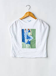 Tricou croială dreaptă mâneci scurte alb MAYORAL fille