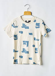 Tricou croială dreaptă mâneci scurte bej LEVV LABEL garcon