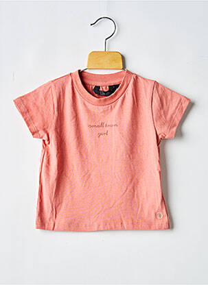 Tricou croială dreaptă mâneci scurte roz LEVV LABEL fată