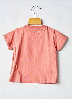 Tricou croială dreaptă mâneci scurte roz LEVV LABEL fată