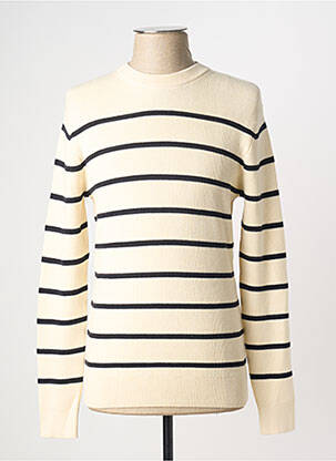 Pulover elasticitate mâneci lungi bej ONLY & SONS bărbat