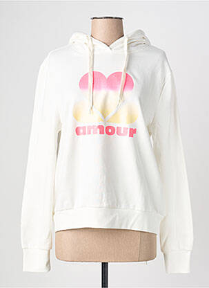 Hanorac cu glugă alb ONLY femeie