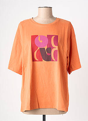 Tricou serigrafie mâneci scurte portocaliu GRACE & MILA femeie