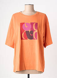 Tricou serigrafie mâneci scurte portocaliu GRACE & MILA femeie