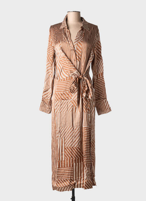 Rochie lungă maro GRACE & MILA femeie