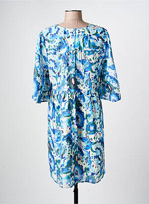 Rochie scurtă mâneci 3/4 mâneci 3/4 albastru GARCIA femeie