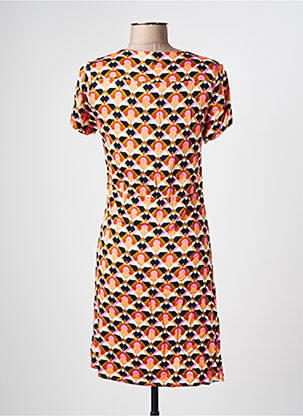Rochie scurtă mâneci scurte mâneci scurte portocalie LOLA ESPELETA femeie
