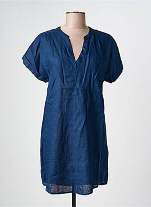Rochie scurtă mâneci scurte mâneci scurte albastru CREAM femeie