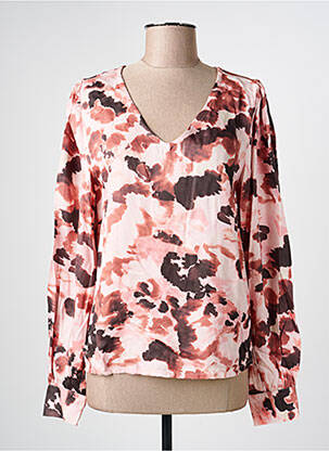 Bluză manșete cu nasturi și deschidere mâneci lungi roz CREAM femme