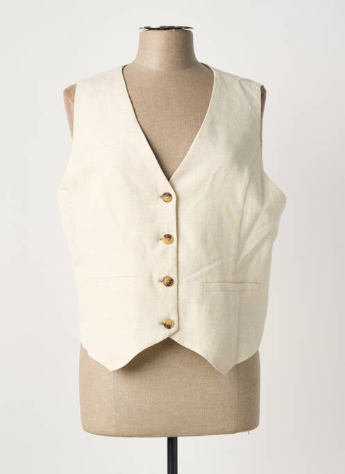 Vestă fără mâneci bej CREAM femeie