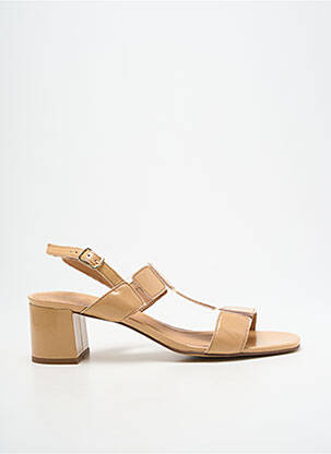 Sandale/pantofi decupați material neted toc de 4 la 6 cm bej WE DO femeie