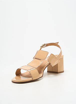 Sandale/pantofi decupați material neted toc de 4 la 6 cm bej WE DO femeie