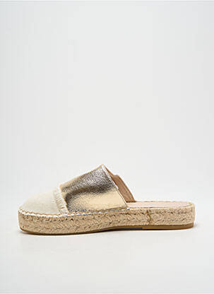 Espadrile țesătură satinată toc plat până la 3 cm auriu VANESSA WU femeie