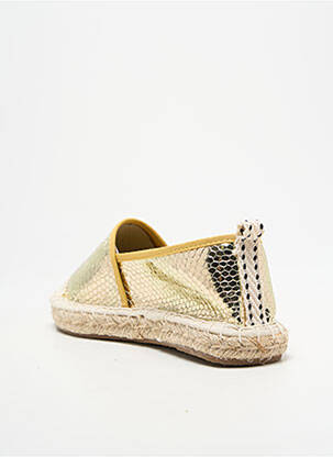 Espadrile țesătură satinată toc plat până la 3 cm auriu ONLY femeie