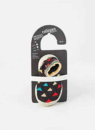 Papuci/pantofi de casă imprimare vârf rotund negru COLLEGIEN copil