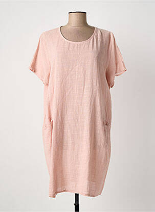 Rochie scurtă roz deschis ITALY MODA femeie