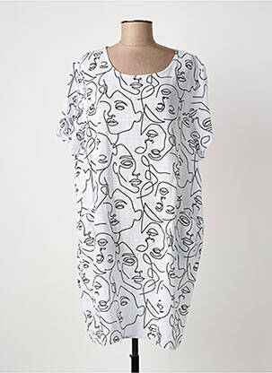 Rochie scurtă fără mâneci fără mâneci alb NEW COLLECTION femeie