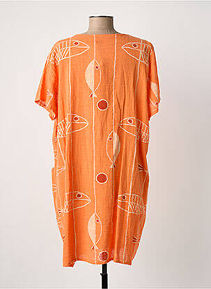 Rochie scurtă mâneci scurte mâneci scurte portocaliu NEW COLLECTION femeie