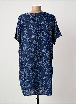 Rochie scurtă mâneci scurte mâneci scurte albastru NEW COLLECTION femeie