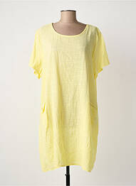 Rochie scurtă mâneci scurte mâneci scurte galben NEW COLLECTION femeie