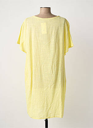 Rochie scurtă mâneci scurte mâneci scurte galben NEW COLLECTION femeie