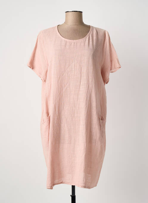 Rochie scurtă roz deschis ITALY MODA femeie