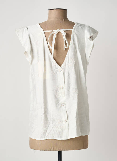 Top alb MAELLE femeie