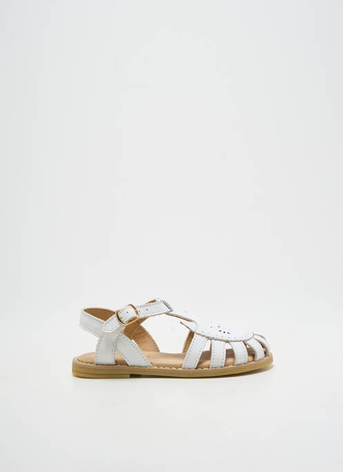 Sandale/Pantofi decupați alb EMILE ET IDA fată